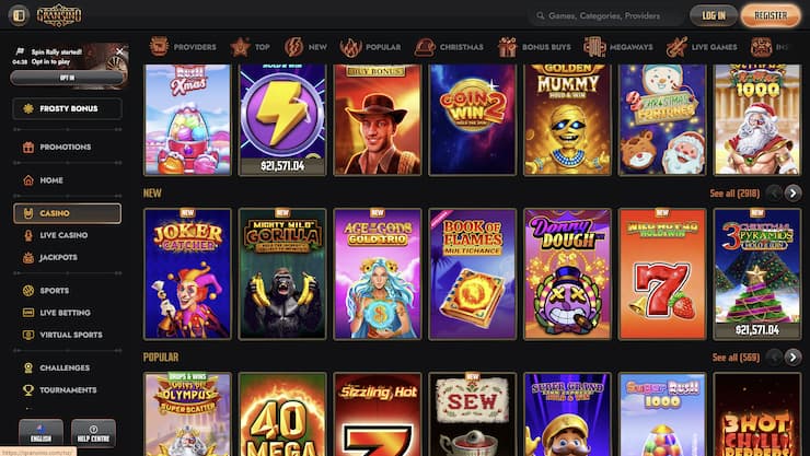 Gransino Casino Game Library