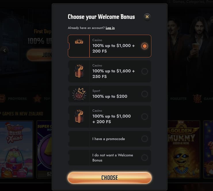 Gransino Sign Up Bonus